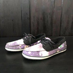 Sanuk Mens Galaxy Lace Up Boat Shoes Size 8.5
